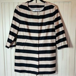Bianca Nygard Striped Longline Blazer Sz 8P EUC